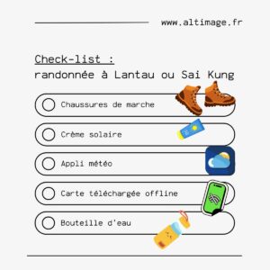 Checklist randonnée à Lantau ou Sai Kung