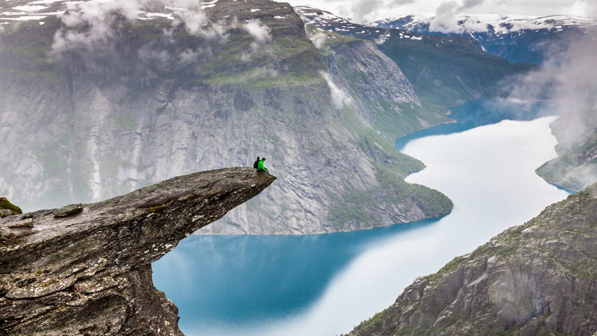 Fjords de Norvège vue de haut